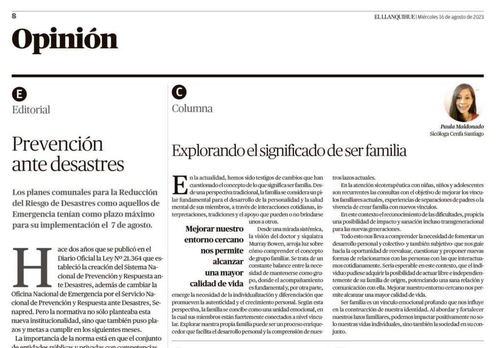 COLUMNA DIARIO EL LLANQUIHUE